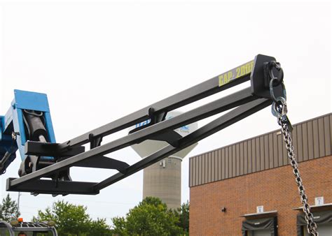 skid steer truss boom attachment|truss boom attachment for forklift.